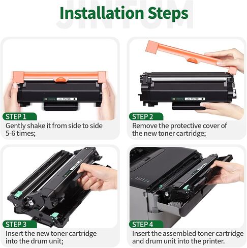 JINTUM TN760 Compatible Toner Cartridge Replacement for Brother TN760 TN-760 TN730 TN-730 for MFC-I2710DW MFC-L2750DW HL-L2350DW DCP-L2550DW HL-L2395DW HL-L2370DW HL-L2390DW Printer (2 Pack) in Saudi Arabia