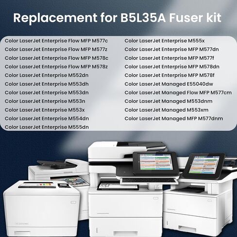مجموعة صهر B5L35A (RM2-0011، B5L35-67901، B5L35-67902) متوافقة مع Color Laserjet M552 M553 M577 (110 فولت)، تتضمن مجموعة صهر B5L35A (110 فولت)، وبكرة نقل وصينية in Kuwait