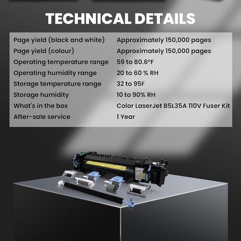 مجموعة صهر B5L35A (RM2-0011، B5L35-67901، B5L35-67902) متوافقة مع Color Laserjet M552 M553 M577 (110 فولت)، تتضمن مجموعة صهر B5L35A (110 فولت)، وبكرة نقل وصينية in Kuwait