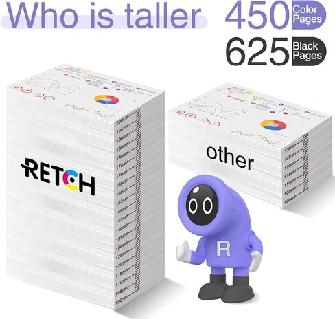 خرطوشة حبر RETCH معاد تصنيعها سوداء وثلاثية الألوان لاستبدال خرطوشة حبر HP 67XL لـ Hp Deskjet 2732 2755 DeskJet Plus 4140 4155 4158 Envy 6052 6075 6058 Printer in Kuwait