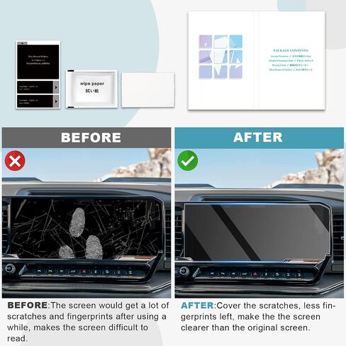 CDEFG 2Pcs for 2026 GMC Sierra Screen Protector Tempered Glass | for 2026 GMC Sierra 1500 2500HD 3500HD Accessories 13.4" Navi & 12.3" Instrument Screen Cover HD Clear in Kuwait