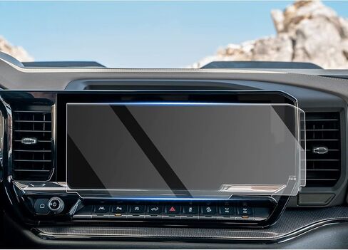 CDEFG 2Pcs for 2026 GMC Sierra Screen Protector Tempered Glass | for 2026 GMC Sierra 1500 2500HD 3500HD Accessories 13.4" Navi & 12.3" Instrument Screen Cover HD Clear in Kuwait
