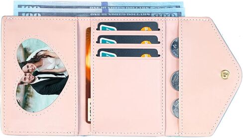 SUMGOGO محفظة نسائية للفتيات لطيف Bowknot محفظة ثلاثية الطي محفظة جلدية صغيرة نحيفة محفظة قصيرة حامل بطاقة النقدية حقيبة (أسود) in Kuwait