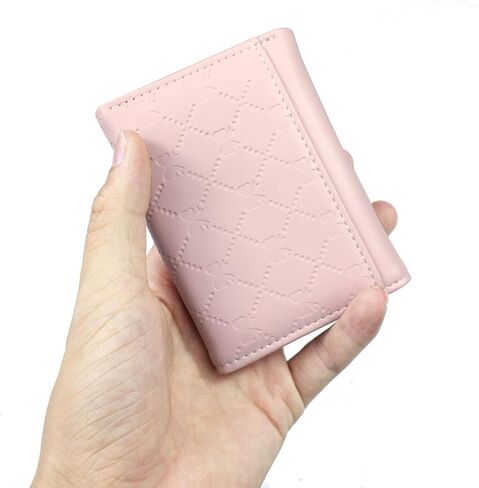 SUMGOGO محفظة نسائية للفتيات لطيف Bowknot محفظة ثلاثية الطي محفظة جلدية صغيرة نحيفة محفظة قصيرة حامل بطاقة النقدية حقيبة (أسود) in Kuwait