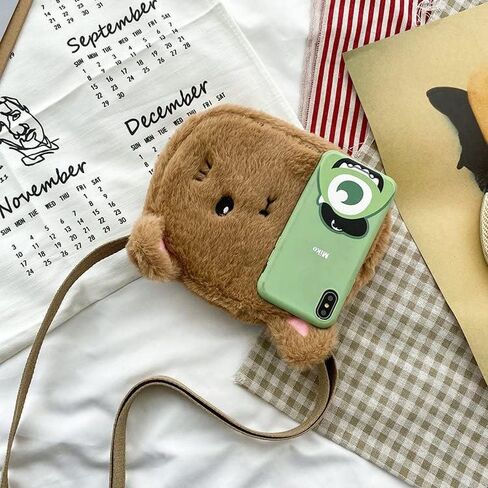 Amamcy لطيف القط Crossbody محفظة الوردي الصغيرة رقيق حقيبة كتف الحيوان أفخم حقيبة ساعي Kawaii محفظة للنساء in Kuwait