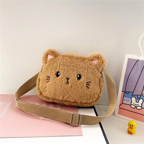 Amamcy لطيف القط Crossbody محفظة الوردي الصغيرة رقيق حقيبة كتف الحيوان أفخم حقيبة ساعي Kawaii محفظة للنساء in Kuwait