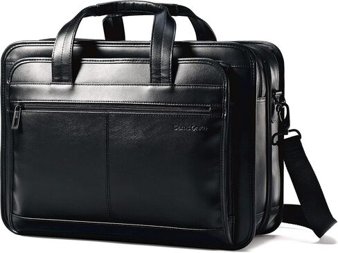 Samsonite Leather Expandable Briefcase 17 inch in Saudi Arabia