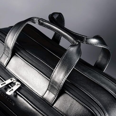 Samsonite Leather Expandable Briefcase 17 inch in Saudi Arabia