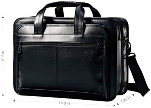 Samsonite Leather Expandable Briefcase 17 inch in Saudi Arabia