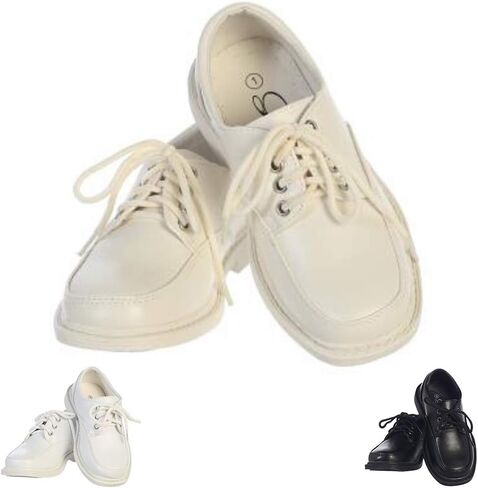 Lito Children's Wear Boys Dress Shoe - Lace Up Communion - Wedding, Graduation, Formal Matte Shoe in Kuwait