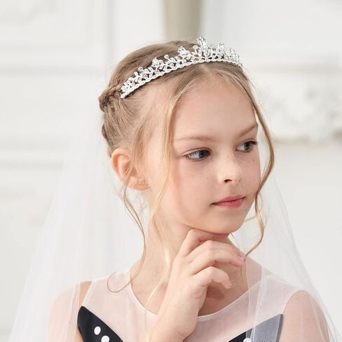 Lovelyshop Radiant Religious Moments Veil and Silver Alloy Tiara package for teenager and woman in First Communion in Kuwait