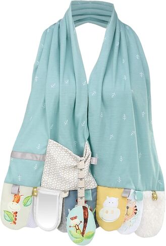 DEMDACO Mommy & Me Vibrant Colorful 9.5 x 52 Inch Soft Polyester Fabric Tactile Textured Whimsical Activity Fashion Scarf in Saudi Arabia