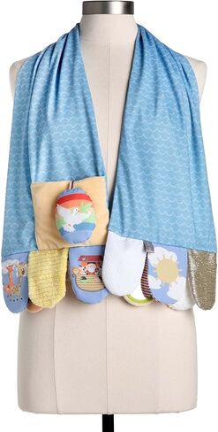 DEMDACO Mommy & Me Vibrant Colorful 9.5 x 52 Inch Soft Polyester Fabric Tactile Textured Whimsical Activity Fashion Scarf in Saudi Arabia
