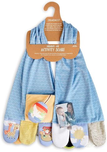 DEMDACO Mommy & Me Vibrant Colorful 9.5 x 52 Inch Soft Polyester Fabric Tactile Textured Whimsical Activity Fashion Scarf in Saudi Arabia