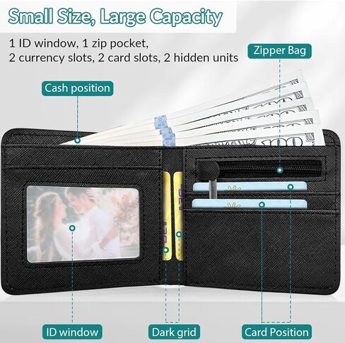 Boys Wallet Gifts for Gamers Boys Gamepad Leather Wallets Credit Id Card Cash Holder Rfid Blocking Zipper Aesthetic Wallets With Coin Pocket Id Window Teen Gaming Wallets for Gamers Men Boys Teenager in Saudi Arabia