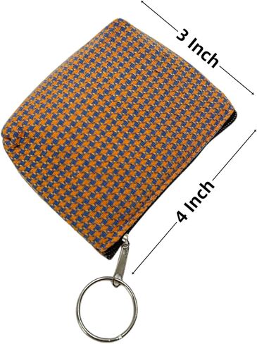 محفظة فيليتا النسائية المكونة من 6 قطع من القماش الكتاني للعملات المعدنية ومحفظة كلاسيكية وجيب للعملات المعدنية مع حامل مفاتيح (متعددة الألوان) in Kuwait