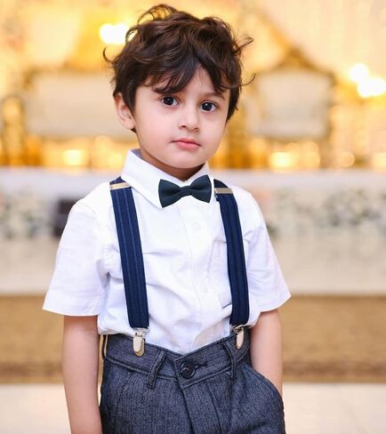 MOTYAWN Kids Bow Ties-Toddlers Adjustable Bowties Classic Pre-Tied Bowtie Baby Cute Bow tie Boys Solid Tuxedo Bowties in Saudi Arabia
