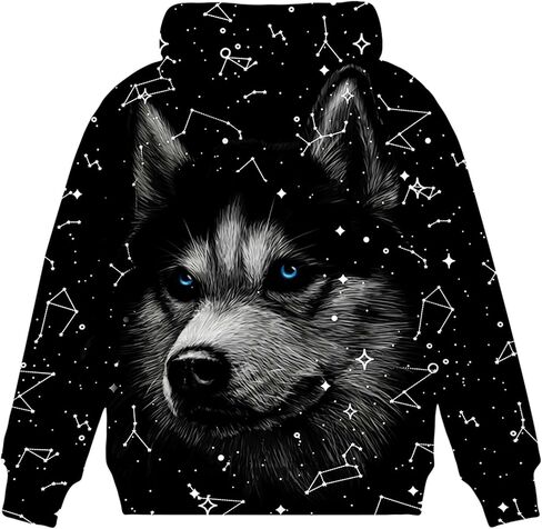 Asylvain Graphic Hoodies for Boys Girls 3D Print Novelty Colorful Cool Kids Sweatshirts Size 6-15 Years in Saudi Arabia