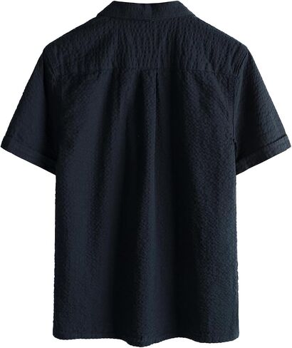 VATPAVE Boys Button Down Shirt Short Sleeve Casual Hawaiian Shirt Cuban Collar Summer Shirts with Pocket in Saudi Arabia