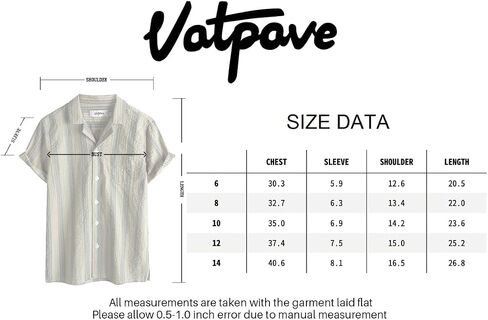 VATPAVE Boys Button Down Shirt Short Sleeve Casual Hawaiian Shirt Cuban Collar Summer Shirts with Pocket in Saudi Arabia