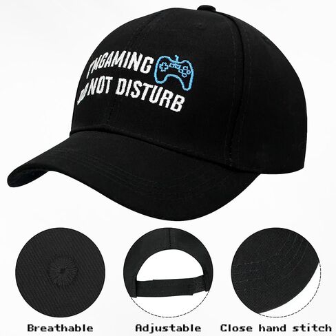 Novelty Gamer Socks Beanie Winter Hat Baseball Cap, Funny Gamer Gifts Stocking Stuffers for Teens Boys Men Teenagers Dad Men Black in Kuwait