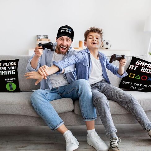 Novelty Gamer Socks Beanie Winter Hat Baseball Cap, Funny Gamer Gifts Stocking Stuffers for Teens Boys Men Teenagers Dad Men Black in Kuwait