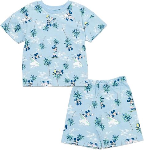 Disney Mickey Mouse Lion King Toy Story Cars French Terry T-Shirt & Shorts Set Infant to Big Kid Sizes (12 Months - 10-12) in Saudi Arabia