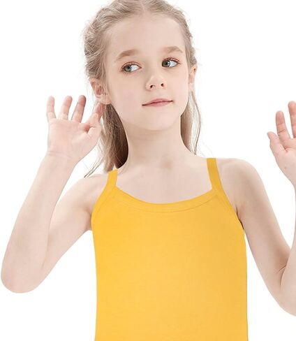 Phedrew Girls Dance Tank Tops قطن كامي تانك سكوب الرقبة قمصان داخلية 6-Pack in Kuwait