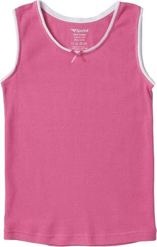 Sportoli Girls Ultra Soft 100% Cotton Tank Top Tagless Cami Undershirts (4 Pack) in Saudi Arabia