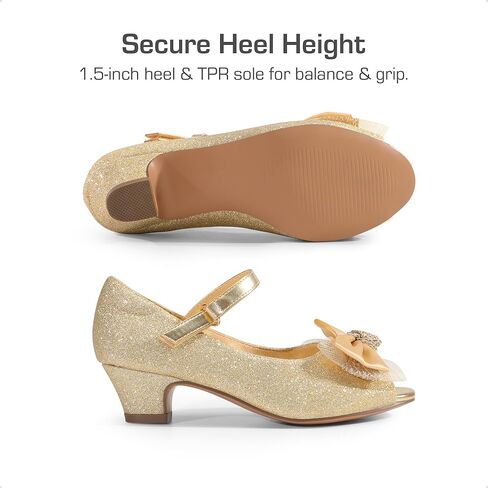 DREAM PAIRS Girls Heels Dress Shoes Party Wedding Bow Flower Flats Princess Sandals for Little Kid/Big Kid in Kuwait