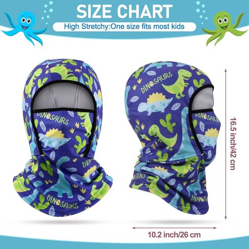 3 Pieces Kids Balaclava Windproof Ski Face Warmer Hood Ski Mask Neck Warmer Winter Nose Warmer Neck Ninja Mask for Boys Girls Multicolour in Saudi Arabia