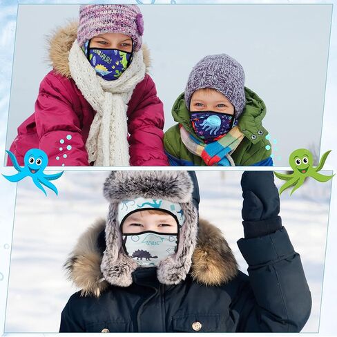 3 Pieces Kids Balaclava Windproof Ski Face Warmer Hood Ski Mask Neck Warmer Winter Nose Warmer Neck Ninja Mask for Boys Girls Multicolour in Saudi Arabia