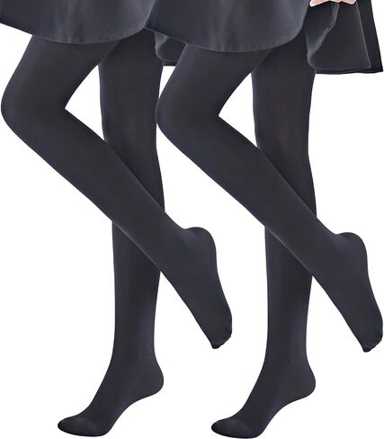 leg elegant Girls Microfiber Soft Opaque Footed Tights and Stockings in Kuwait