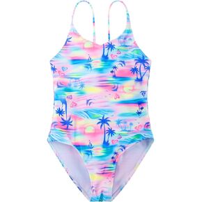 LIZENS Girls One Piece Swimsuit Beach Bathing Suit Swimwear for Kids Children Swimming Suit