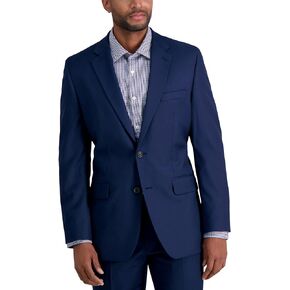 J.M. Haggar Men's Big & Tall Sharkskin Premium Classic-Fit Stretch Suit Separate Coat