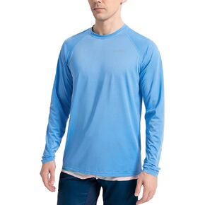 Moikrakki UPF50+ Rash Guard for Men - Long Sleeve Sun Shirts for Men Sun Protection Breathable Quick Dry Fishing Shirt