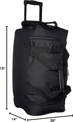 Rockland Rolling Duffel Bag, Black, 36-Inch in Saudi Arabia