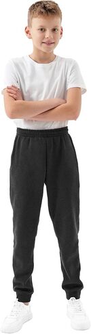 Rolimaka 4 Pcs Boys Sweatpants Soft Fleece Lined Youth Basic Athletic Jogger Pants with Pockets Trousers for Boys in Kuwait