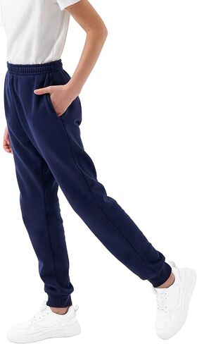 Rolimaka 4 Pcs Boys Sweatpants Soft Fleece Lined Youth Basic Athletic Jogger Pants with Pockets Trousers for Boys in Kuwait