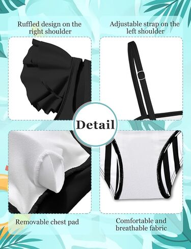 Doumlop Girls Swimsuits Bikini Set, Kids Bathing Suit for Girls Ruffle Two Piece Girls' Swimwear with Adjustable Strap in Saudi Arabia