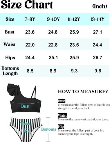 Doumlop Girls Swimsuits Bikini Set, Kids Bathing Suit for Girls Ruffle Two Piece Girls' Swimwear with Adjustable Strap in Saudi Arabia