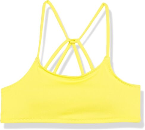 Happy Nation Girls Racerback Swim Bikini Top, Sour Yellow in Kuwait