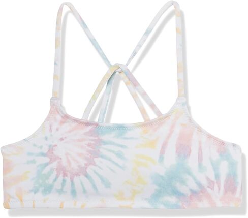 Happy Nation Girls Racerback Swim Bikini Top, Beach Glass Tie Dye in Kuwait