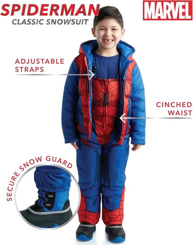 Marvel Boys' Spider-Man Snowsuit - 2 Piece Ski Jacket and Snow Bib Ski Pants Overalls: Toddler/Boy (2T-7) in Saudi Arabia