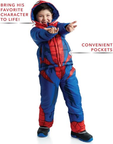 Marvel Boys' Spider-Man Snowsuit - 2 Piece Ski Jacket and Snow Bib Ski Pants Overalls: Toddler/Boy (2T-7) in Saudi Arabia
