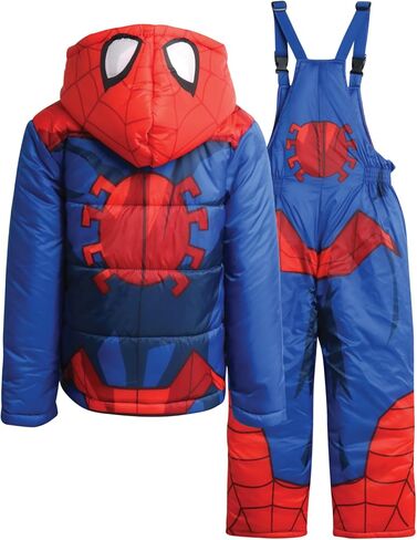 Marvel Boys' Spider-Man Snowsuit - 2 Piece Ski Jacket and Snow Bib Ski Pants Overalls: Toddler/Boy (2T-7) in Saudi Arabia