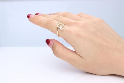 Gin & Grace 14K Yellow Gold Natural white diamond Ring for women| The Ring is designed by the Smithsonian| Diamond Ring for Girl, Women and her. in Saudi Arabia