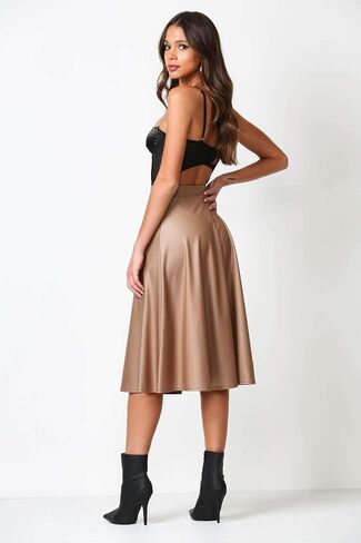 Cemi Ceri Women's J2 Love Faux Leather Flare Skirt in Saudi Arabia