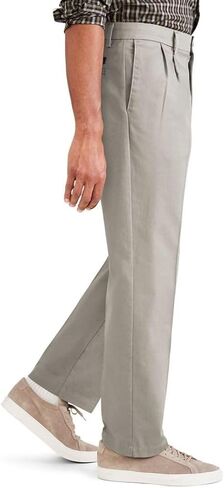Classic Fit Signature Iron Free Khaki with Stain Defender Pants - Pleated (Regular and Big & Tall) in Saudi Arabia