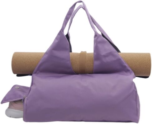 Small Gym Bag for Women with Shoe Compartment & Wet Pocket Sports Travel Duffel Bag,Yoga Gym Totes With Mat Holder,Waterproof Carry On Weekender Overnight Bag (Navy) in Kuwait